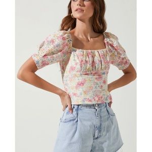 Bondi Top in Off White Pink Multi
ASTR the Label